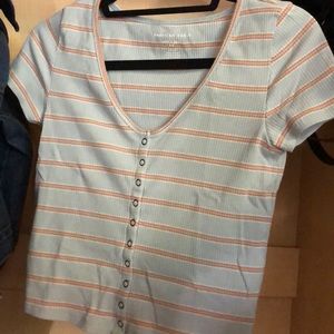 Striped American Eagle short top